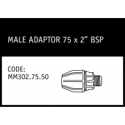 Marley Philmac Male Adaptor 75 x 2 BSP - MM302.75.50